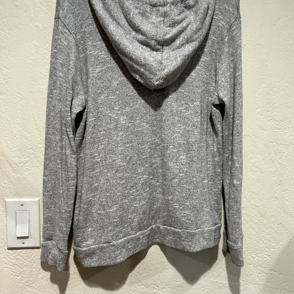 Pink clover hooded sweatshirt size large gray - Picture 2 of 5